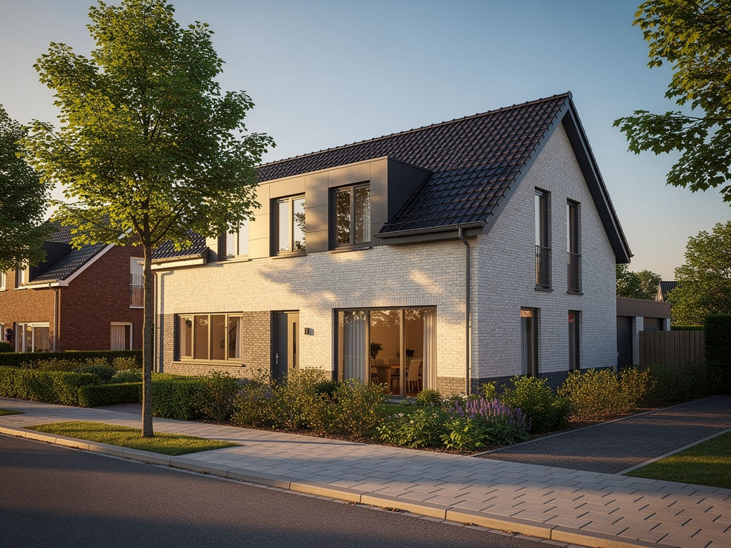 Antraciet PVC kozijnen op vrijstaande woning in Enschede